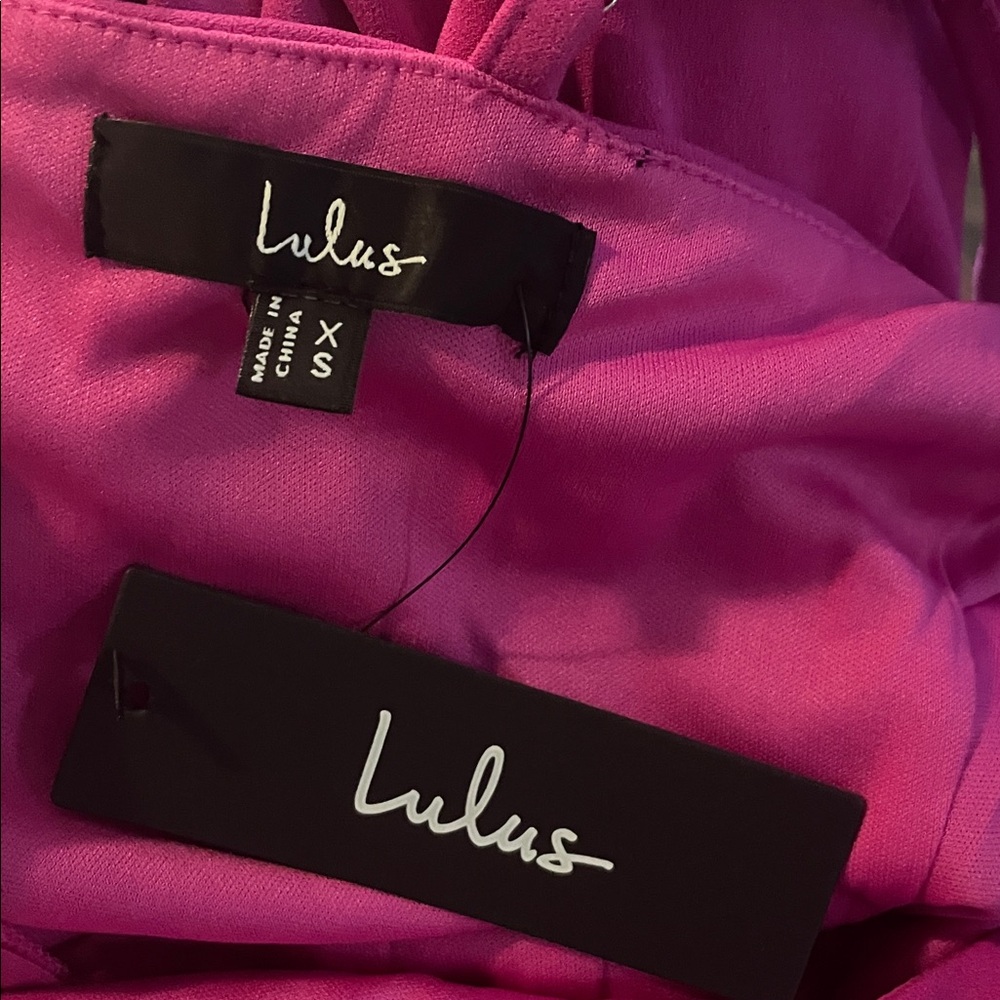 New Lulus Signature Cutie Hot Pink V-Neck Sleeveless Jumpsuit Size XS Women - Picture 6 of 6